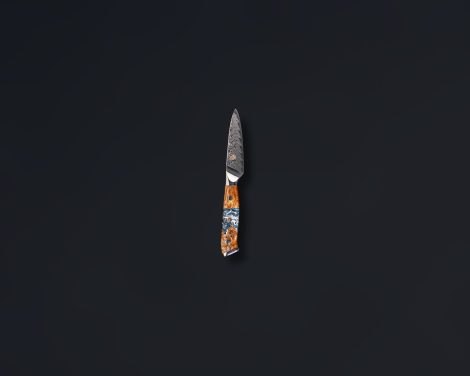 Hasaki Blue Marble Damascus 3.5″ Paring Knife