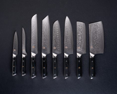 Hasaki Onyx Damascus Set of 8